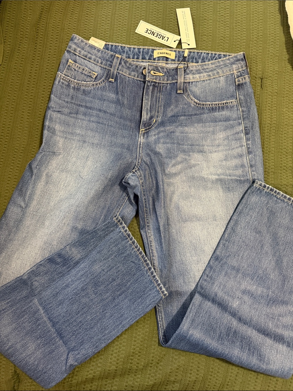 L'AGENCE Women's Light Blue Straight Leg Jeans